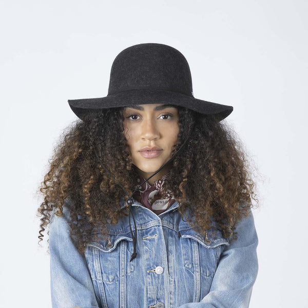 Pistil Tegan Wide Brim Hat Dark Charcoal