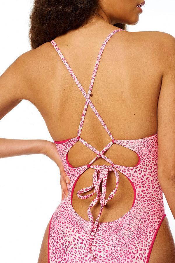 Pistol Panties Agatha Pink Leopard Swimsuit