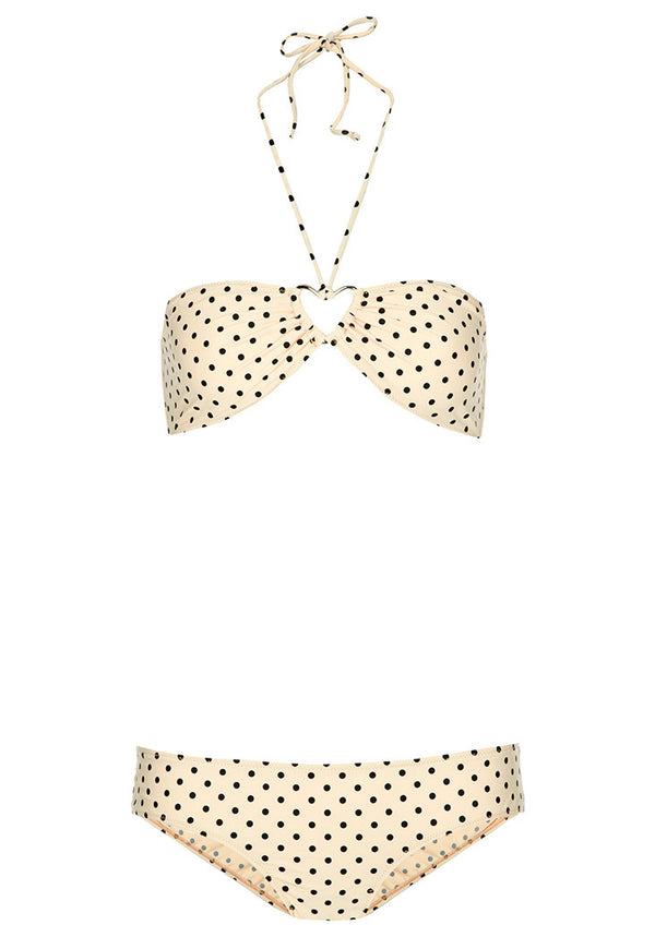 pistol panties Britt Cream Polka Dot Bikini