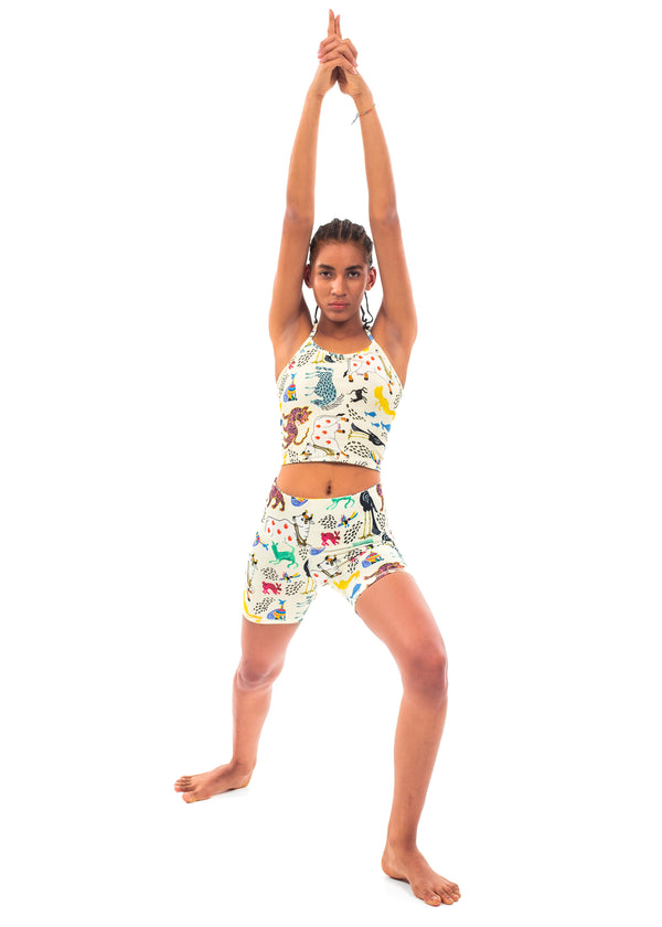 Pitaya Yoga ANIMAL SOUP SHORTS - BAMBOO