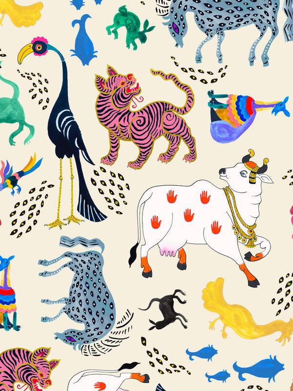 Pitaya Yoga ANIMAL SOUP SHORTS - BAMBOO