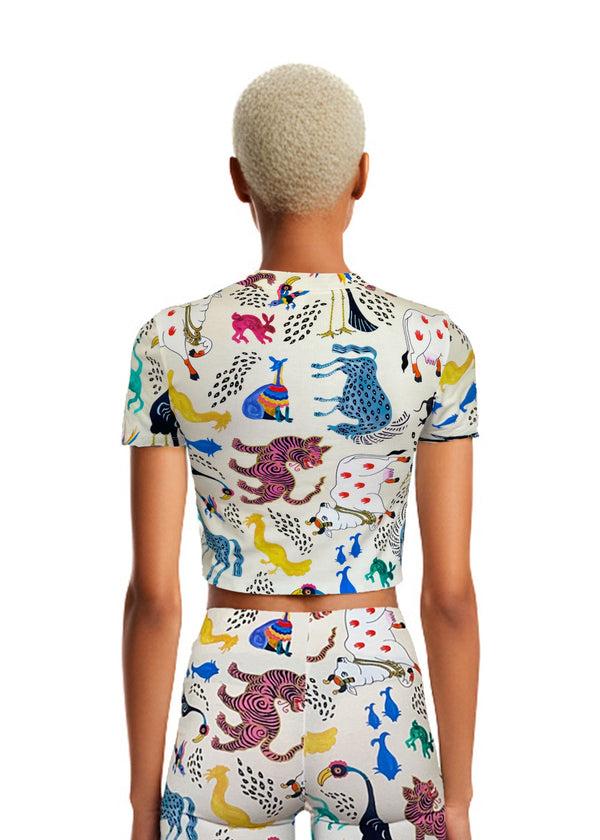 Pitaya Yoga ANIMAL SOUP T-SHIRT - BAMBOO