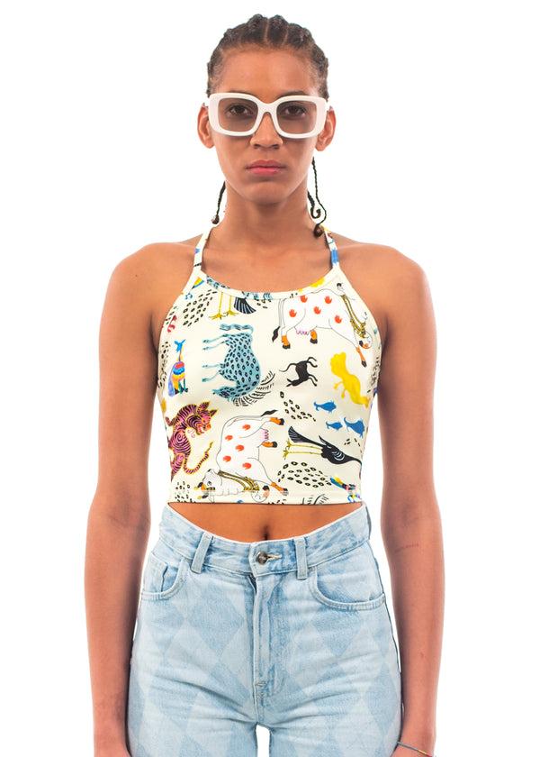 pitaya yoga ANIMAL SOUP TOP - BAMBOO