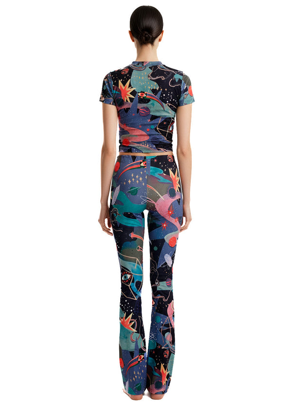 Pitaya Yoga DOOR OF THE COSMOS FLARED PANTS - BAMBOO