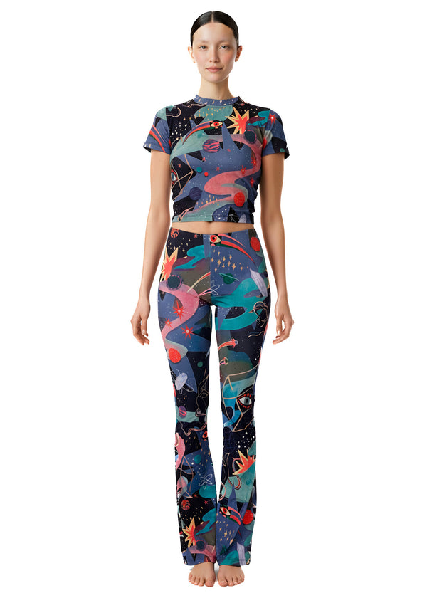 pitaya yoga DOOR OF THE COSMOS FLARED PANTS - BAMBOO