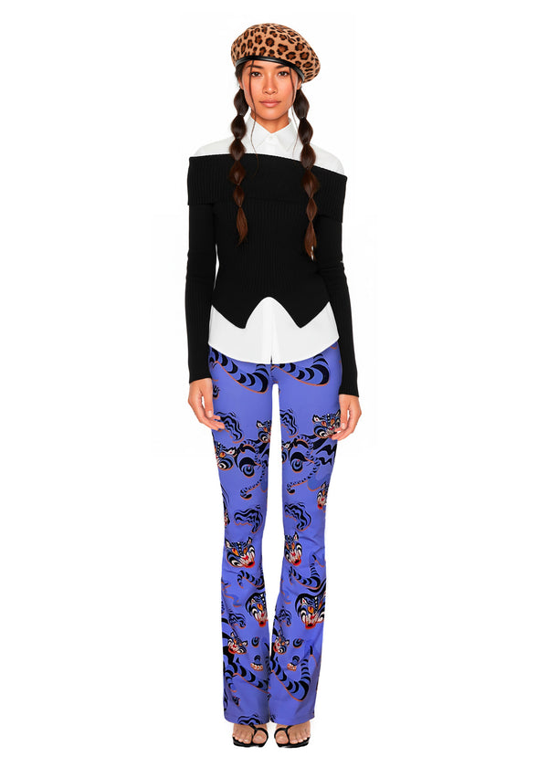 pitaya yoga MR TI FLARED PANTS - BAMBOO