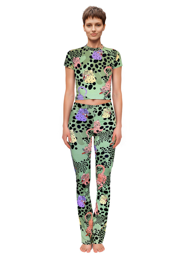 pitaya yoga MS CHEE FLARED PANTS - BAMBOO