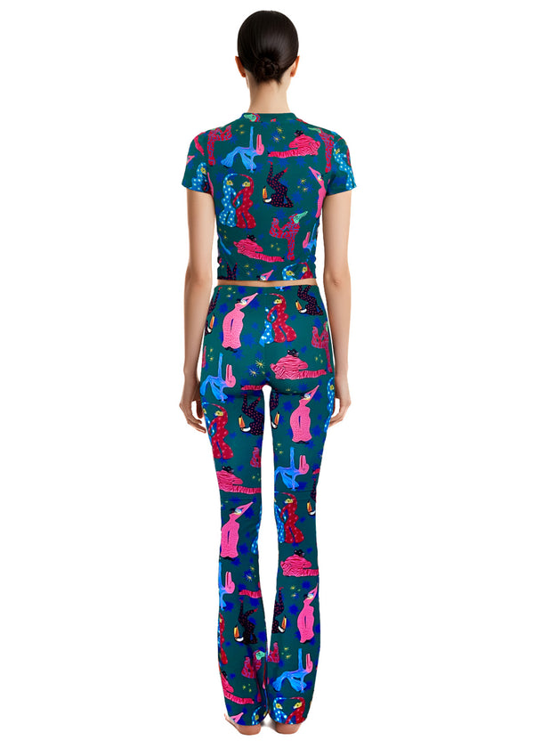 Pitaya Yoga SPIRIT RAVE FLARED PANTS - BAMBOO