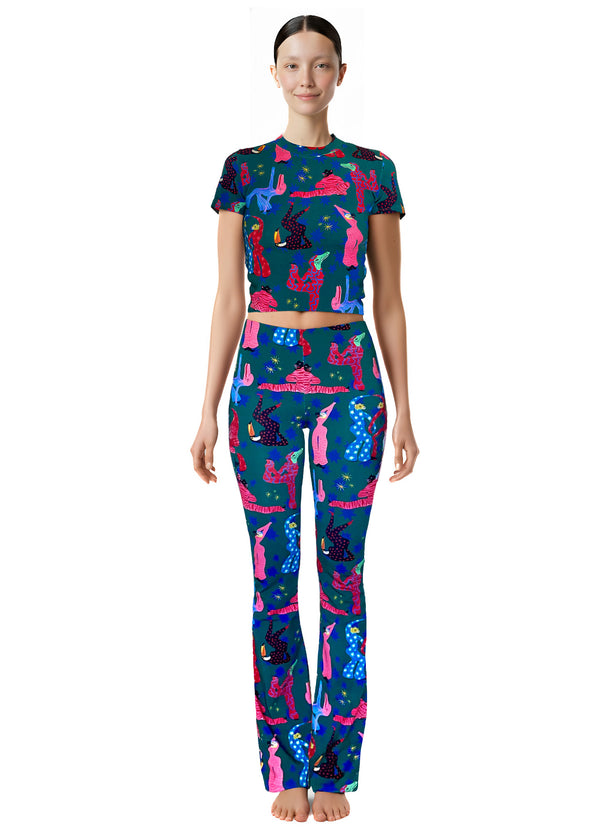 Pitaya Yoga SPIRIT RAVE FLARED PANTS - BAMBOO