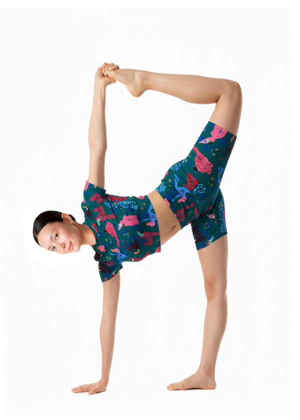 Pitaya Yoga SPIRIT RAVE SHORTS - BAMBOO