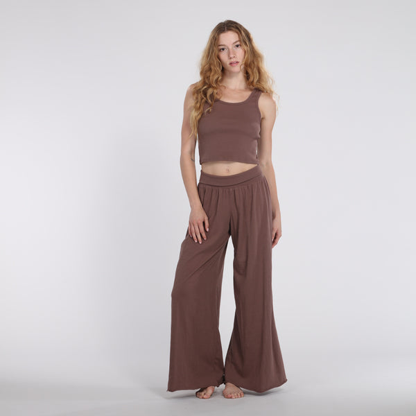 Pj Harlow B30 Loose Crop Top Loungewear Tops Mocha