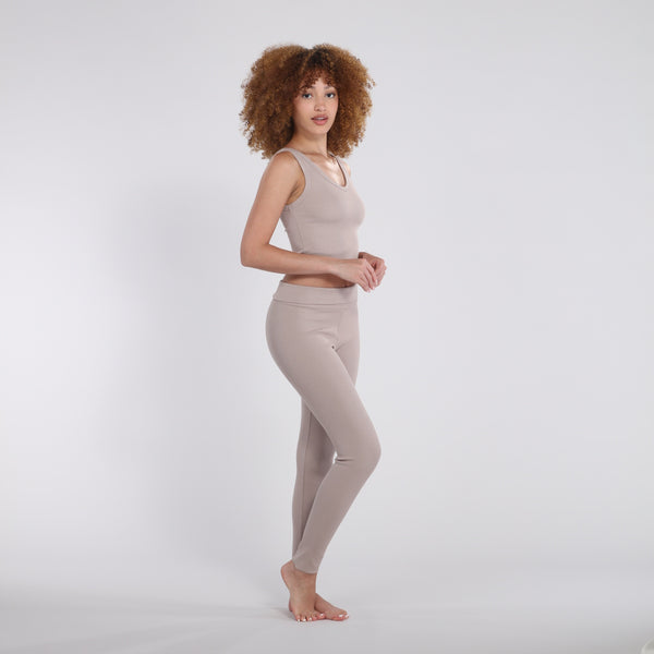 pj harlow B30 Rib Legging Loungewear Tops Mocha