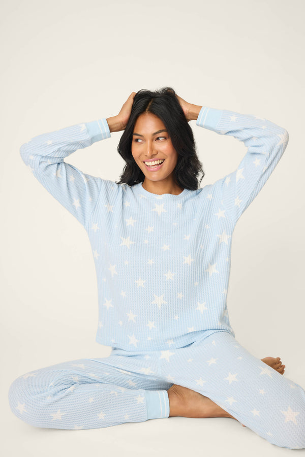 Pj Salvage 3-Piece Star Print Thermal Velour PJ Set