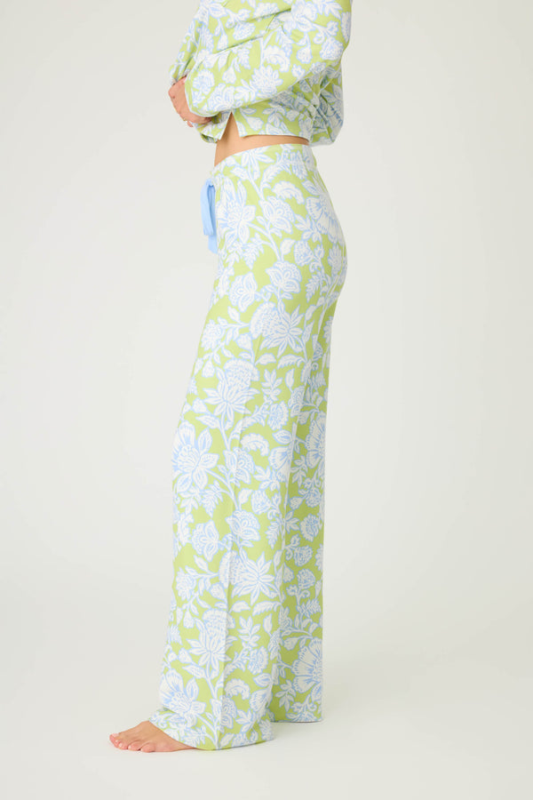 Pj Salvage Beautiful Life Floral Print Open Leg Pant