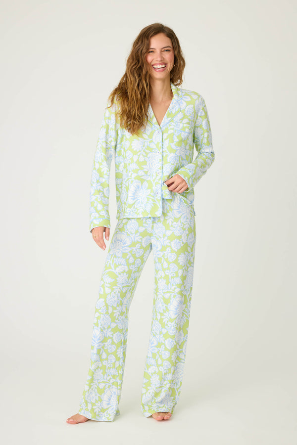 Pj Salvage Beautiful Life Floral Print Open Leg Pant