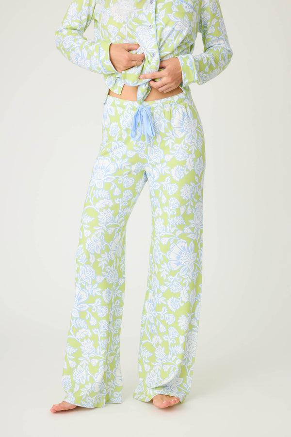 pj salvage Beautiful Life Floral Print Open Leg Pant