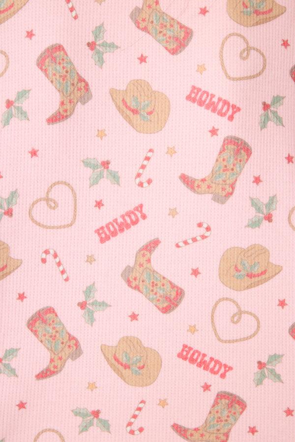 Pj Salvage Boyfriend Boxer Western Holiday Print Shorts Set