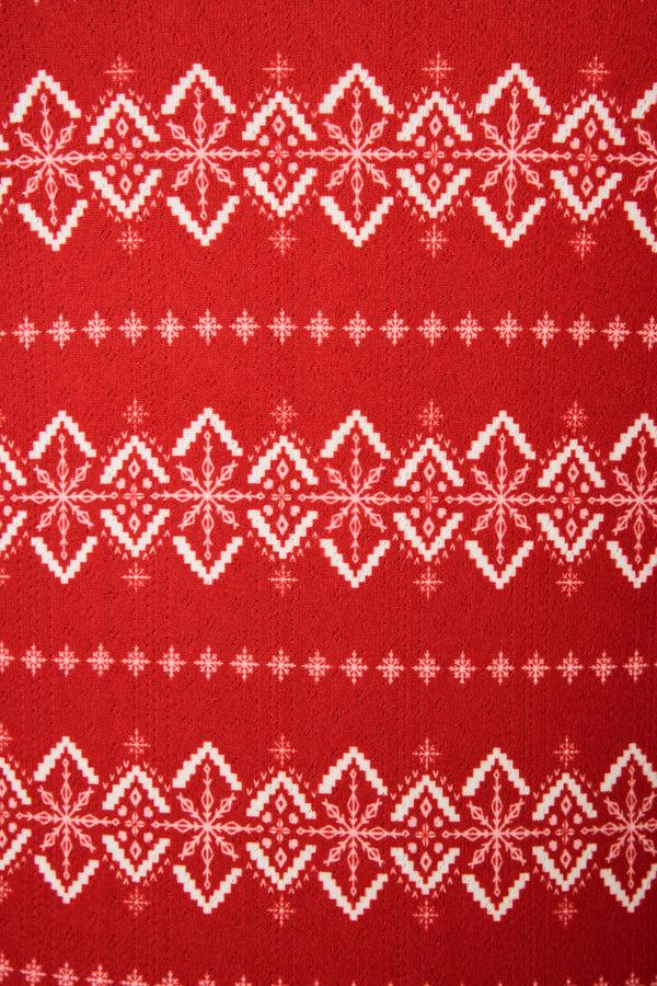 Pj Salvage Crazy For The Holidays Fairisle Print Henley Nightshirt