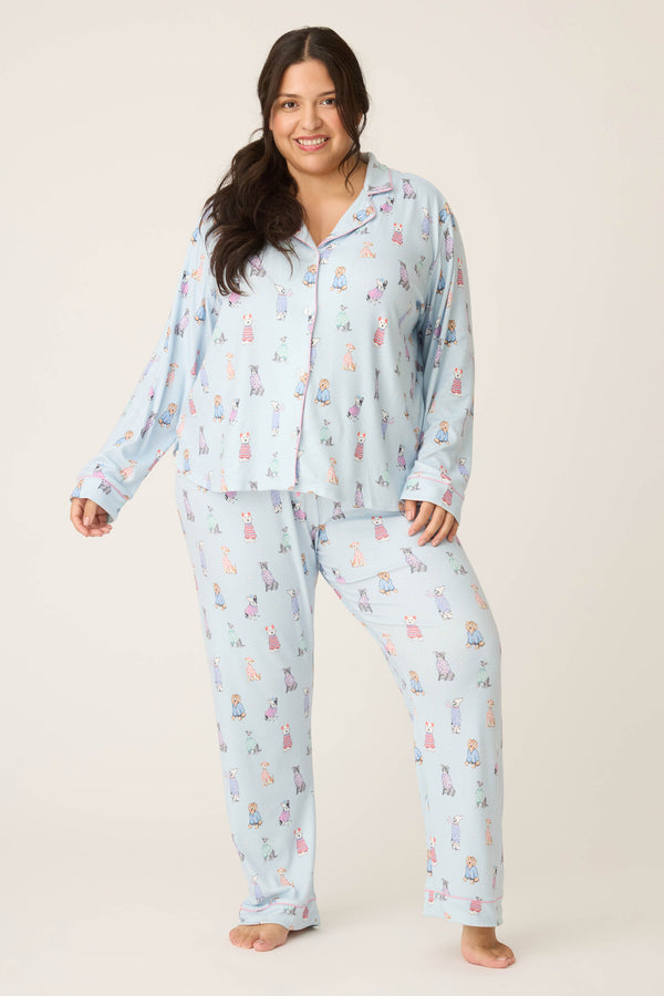 pj salvage Doggone Cold Dog Print Plus Size Pointelle PJ Set