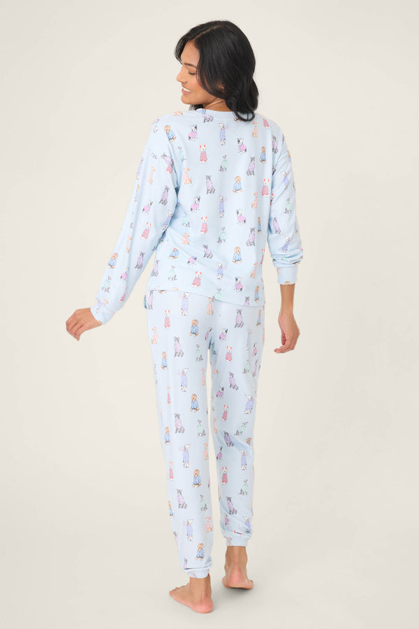 Pj Salvage Doggone Cold Dog Print Pointelle Lounge Set