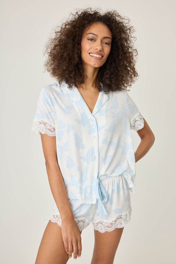 pj salvage Forever Dreams Butterfly Short Sleeve PJ Top