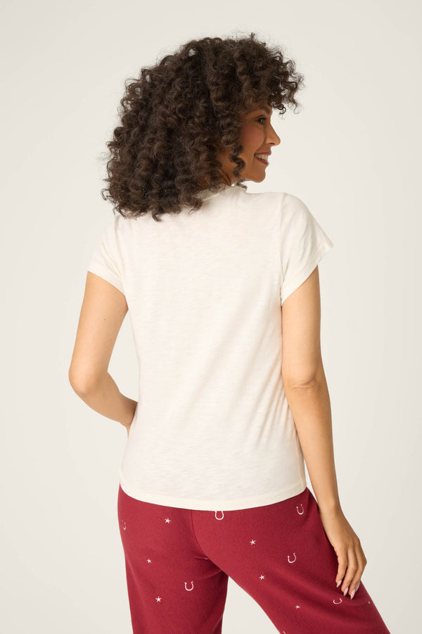 Pj Salvage Hold Your Horses Cowgirl Graphic T-Shirt