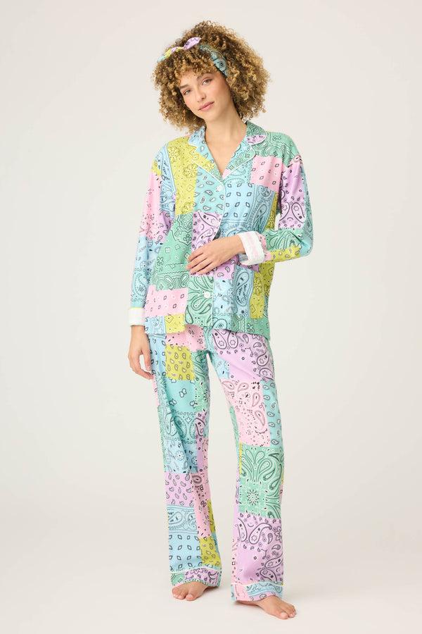 Pj Salvage Howdy Honey Paisley 3-Piece Flannel PJ Set