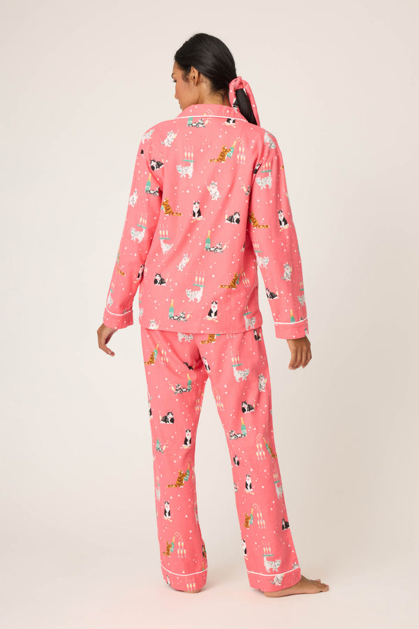 Pj Salvage Let's Get Fizzical 3-Piece Flannel PJ Set