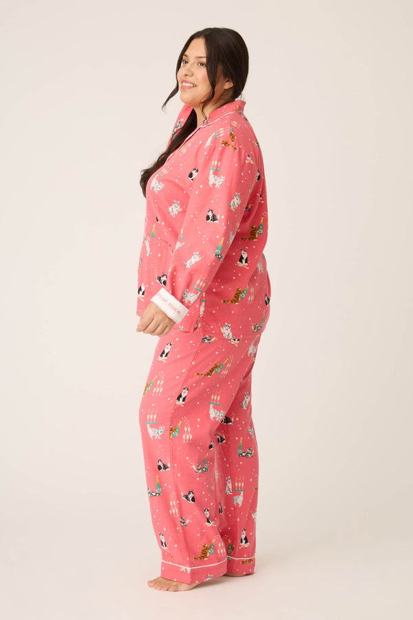 Pj Salvage Let's Get Fizzical 3-Piece Plus Size Flannel PJ Set