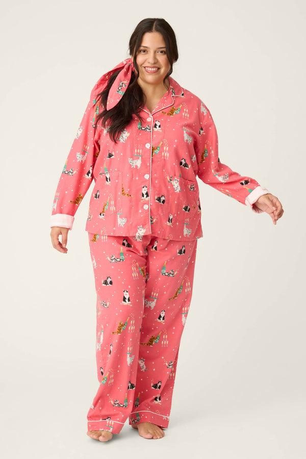 pj salvage Let's Get Fizzical 3-Piece Plus Size Flannel PJ Set