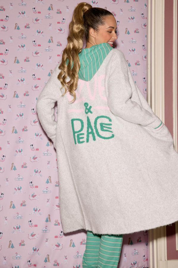 pj salvage Peace & Pawlidays Snuggle Sweater Cardigan
