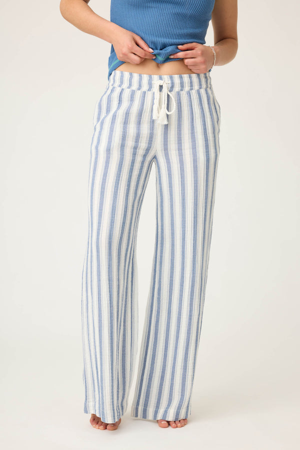 pj salvage Back From The Beach Striped Gauze Pants