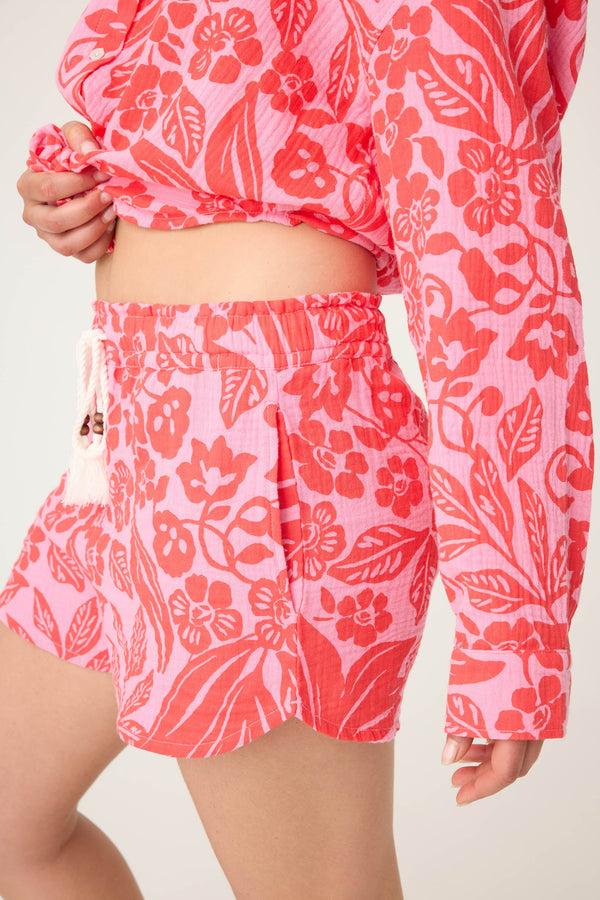 Pj Salvage Bali Bay Floral Print Shorts