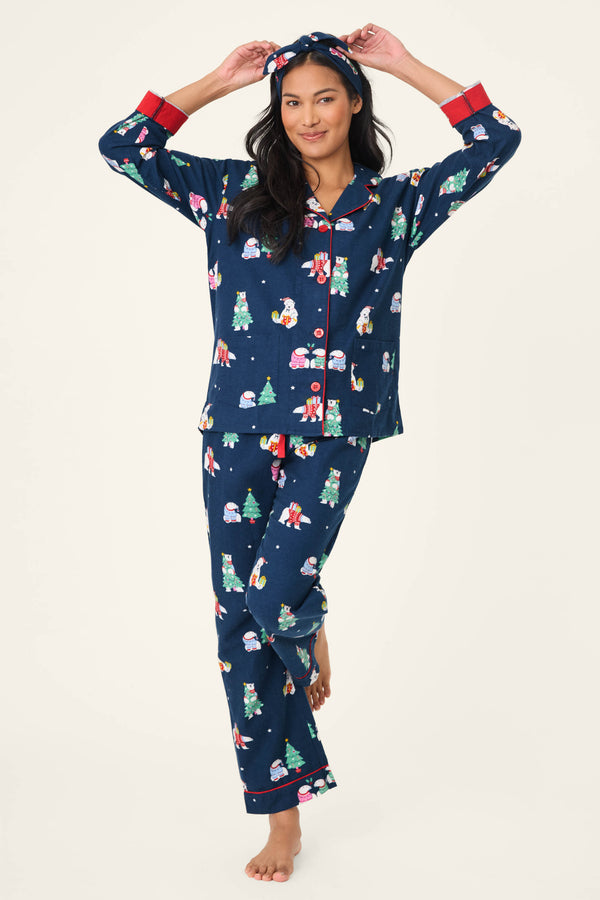 Pj Salvage Bearly Awake 3-Piece Flannel PJ Set