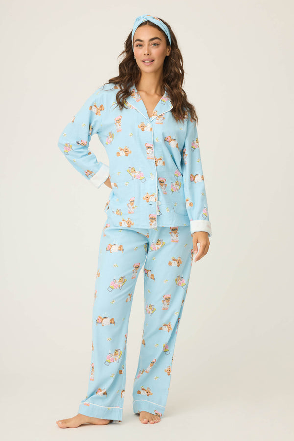 pj salvage Beary Cute 3-Piece Flannel PJ Set