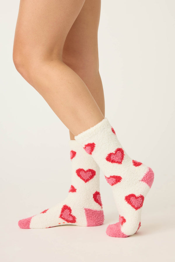 pj salvage Brunch Club Heart Crew Socks