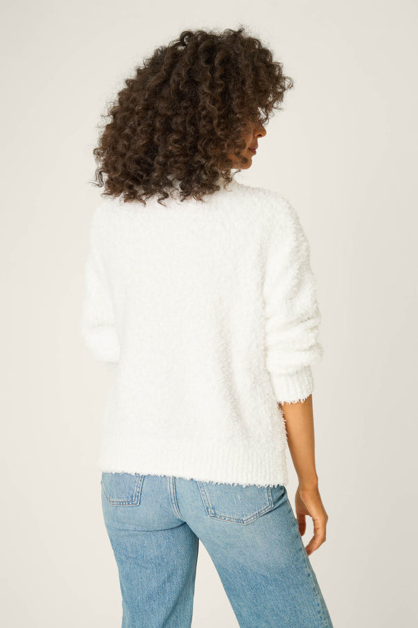 Pj Salvage Bundle Up Boucle Ivory Cardigan