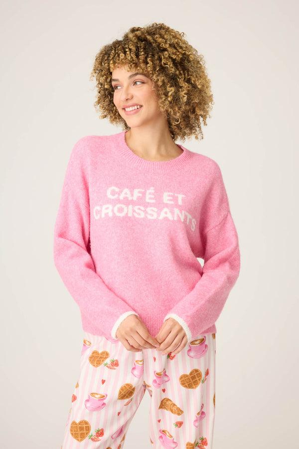 pj salvage Cafe Et Croissants Snuggle Sweater