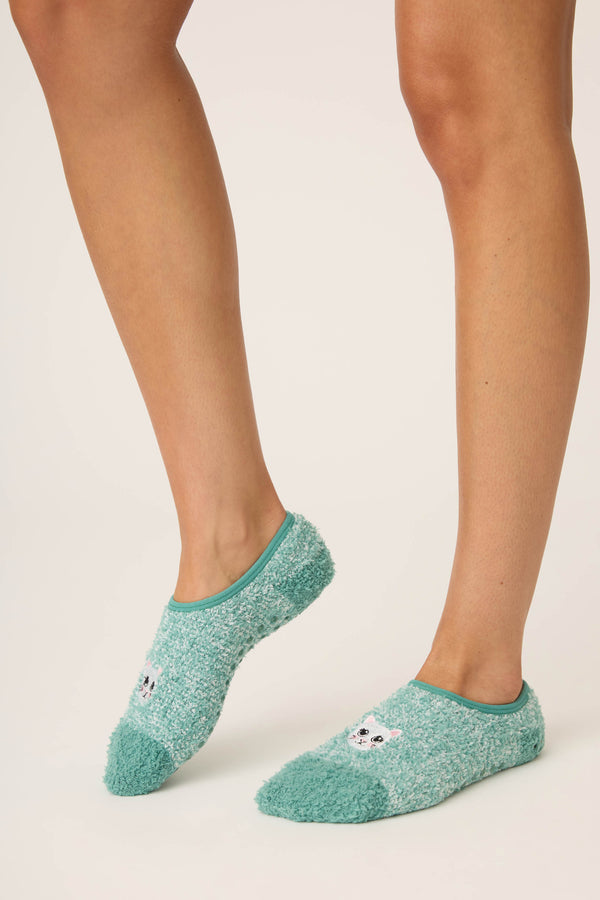 Pj Salvage Cat Fuzzy Ankle Socks