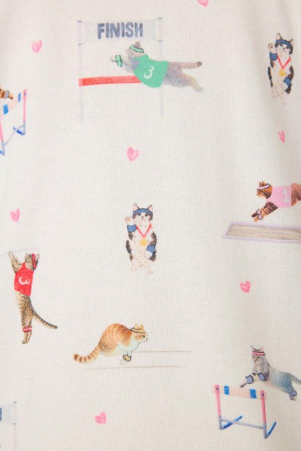 Pj Salvage Catletics Cat Print Shorts