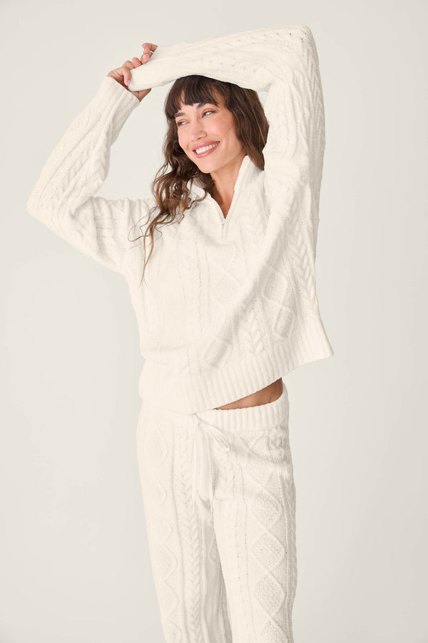 Pj Salvage Chenille Cable Crew Lounge Set