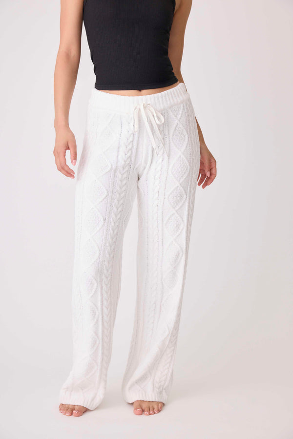 pj salvage Chenille Cable Knit Lounge Pants