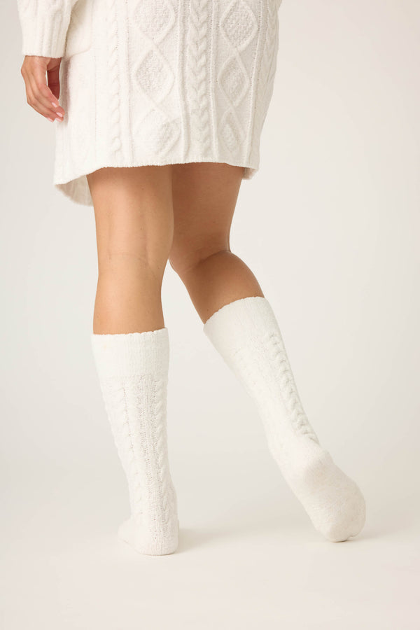 Pj Salvage Chenille Cable Knit Mid-Calf Socks
