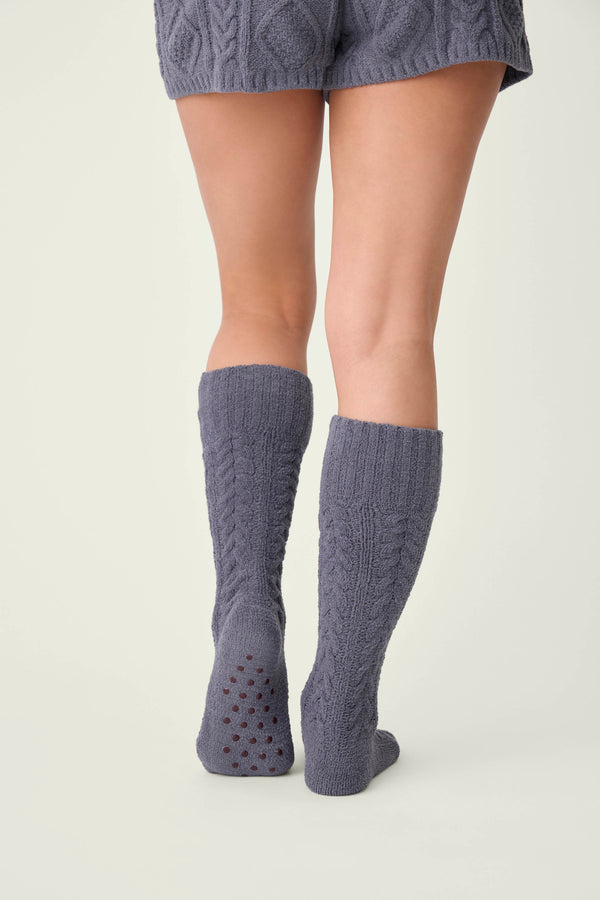 Pj Salvage Chenille Cable Knit Mid-Calf Socks
