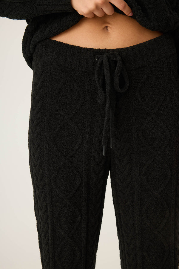 Pj Salvage Chenille Cable Knit Open Leg Pants
