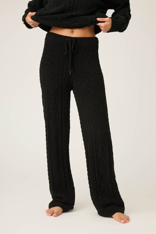 pj salvage Chenille Cable Knit Open Leg Pants