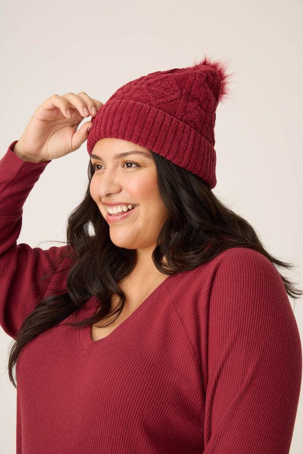 pj salvage Chenille Cable Knit Port Beanie