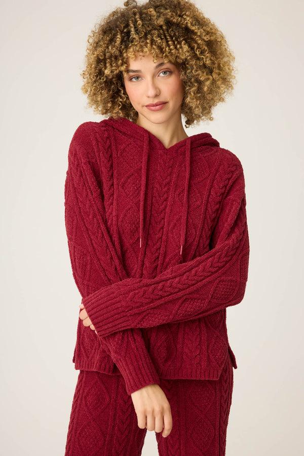 pj salvage Chenille Cable Knit Port Hoodie