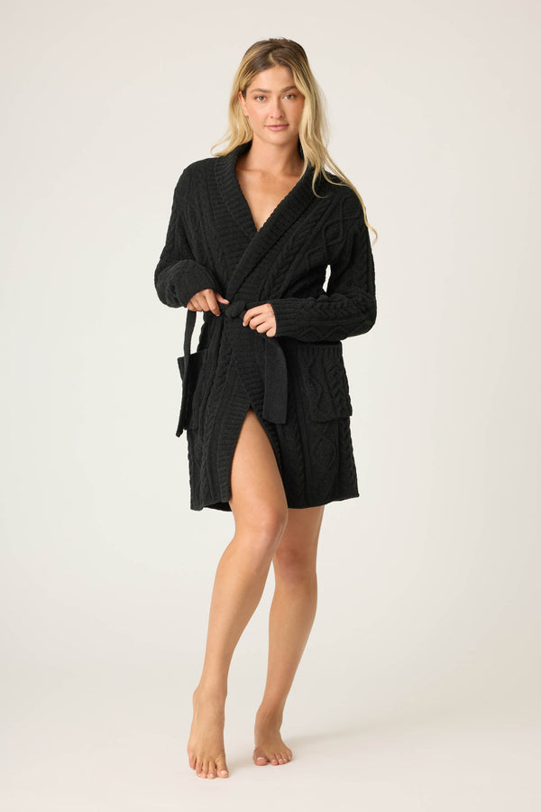 Pj Salvage Chenille Cable Knit Robe