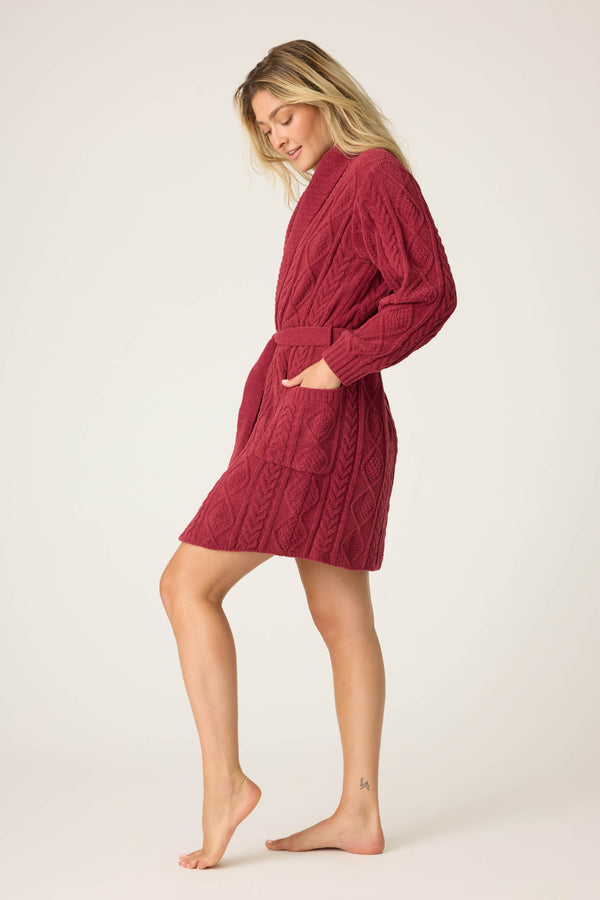 Pj Salvage Chenille Cable Knit Robe